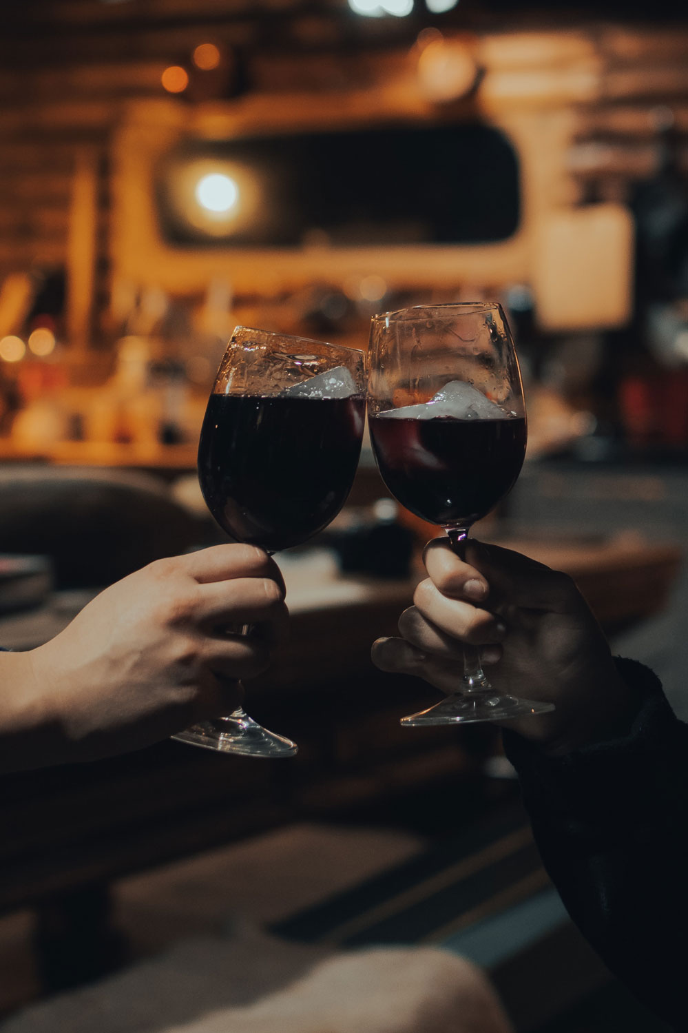 Photo of two glasses of red wine